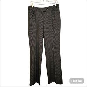 Jones New York Signature black grey striped business office formal pants size 10